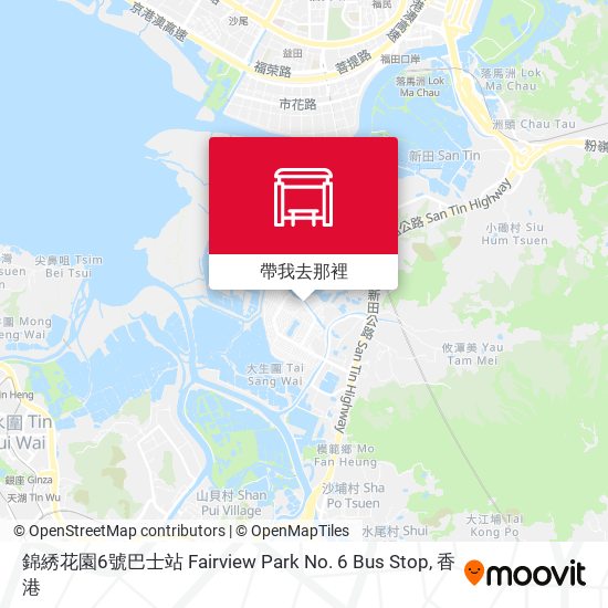 錦綉花園6號巴士站 Fairview Park No. 6 Bus Stop地圖