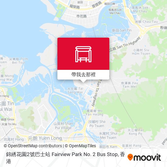 錦綉花園2號巴士站 Fairview Park No. 2 Bus Stop地圖