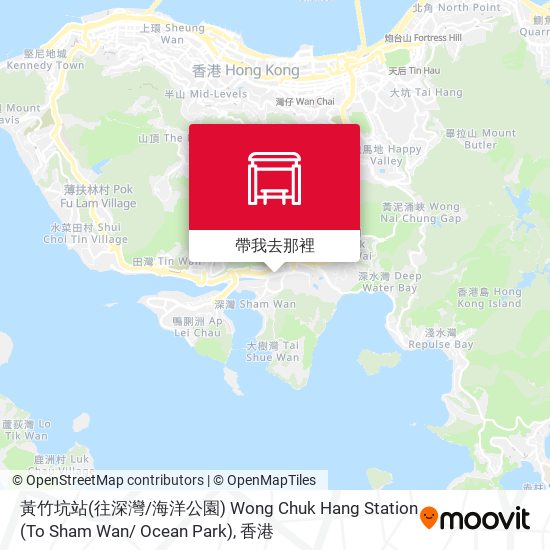 黃竹坑站(往深灣 / 海洋公園) Wong Chuk Hang Station (To Sham Wan/ Ocean Park)地圖