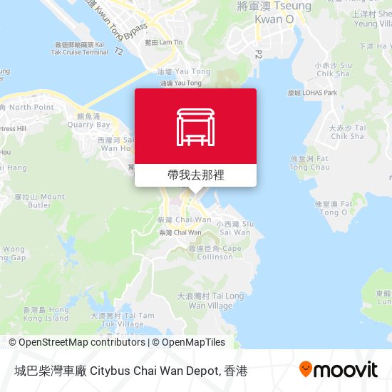 城巴柴灣車廠 Citybus Chai Wan Depot地圖
