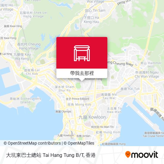 大坑東巴士總站 Tai Hang Tung B/T地圖