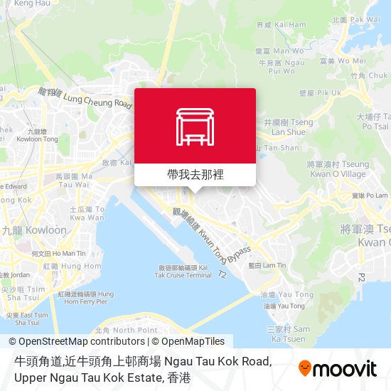 牛頭角道,近牛頭角上邨商場 Ngau Tau Kok Road, Upper Ngau Tau Kok Estate地圖