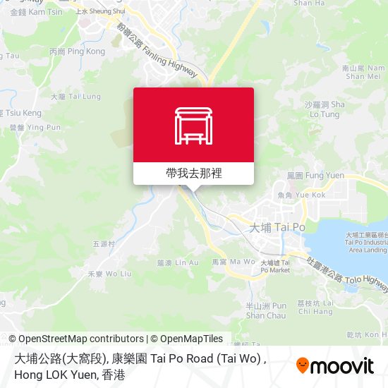 大埔公路(大窩段), 康樂園 Tai Po Road (Tai Wo) , Hong LOK Yuen地圖