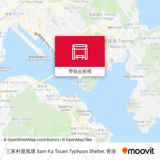 三家村避風塘 Sam Ka Tsuen Typhoon Shelter地圖
