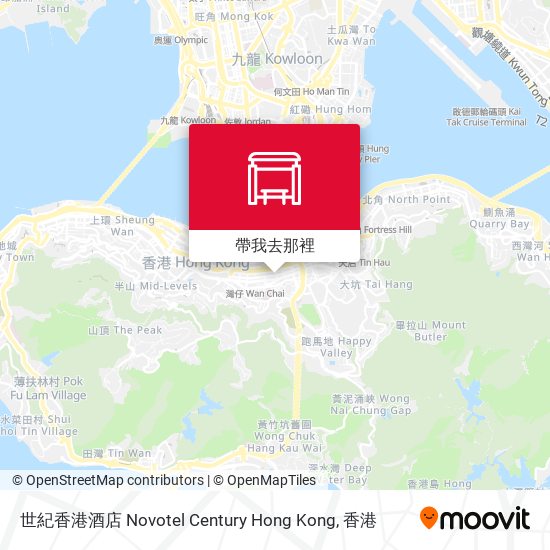 世紀香港酒店 Novotel Century Hong Kong地圖