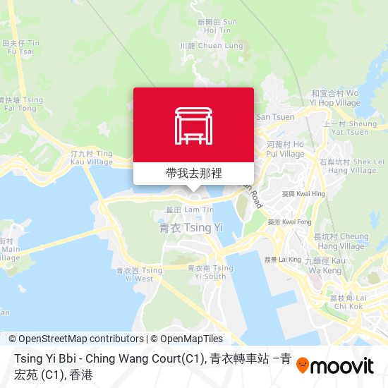 Tsing Yi Bbi - Ching Wang Court(C1), 青衣轉車站 –青宏苑 (C1)地圖