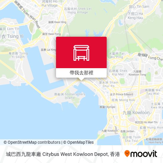 城巴西九龍車廠 Citybus West Kowloon Depot地圖