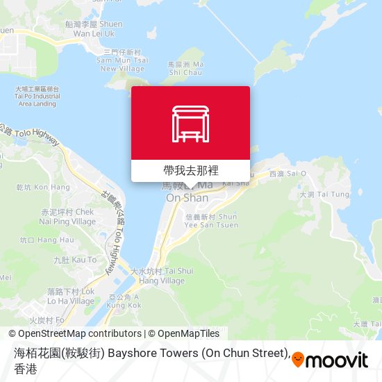 海栢花園(鞍駿街) Bayshore Towers (On Chun Street)地圖