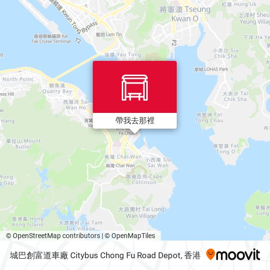 城巴創富道車廠 Citybus Chong Fu Road Depot地圖