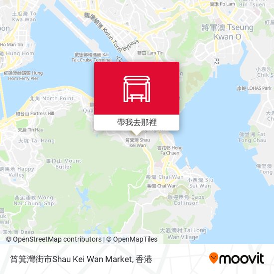 筲箕灣街市Shau Kei Wan Market地圖