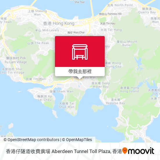 香港仔隧道收費廣場 Aberdeen Tunnel Toll Plaza地圖