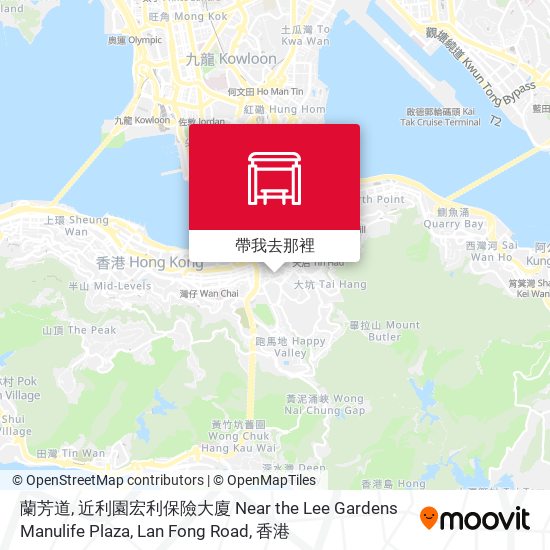 蘭芳道,近利園宏利保險大廈 Near the Lee Gardens Manulife Plaza, Lan Fong Road地圖