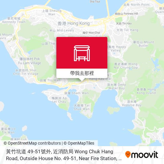 黃竹坑道 49-51號外, 近消防局 Wong Chuk Hang Road, Outside House No. 49-51, Near Fire Station地圖