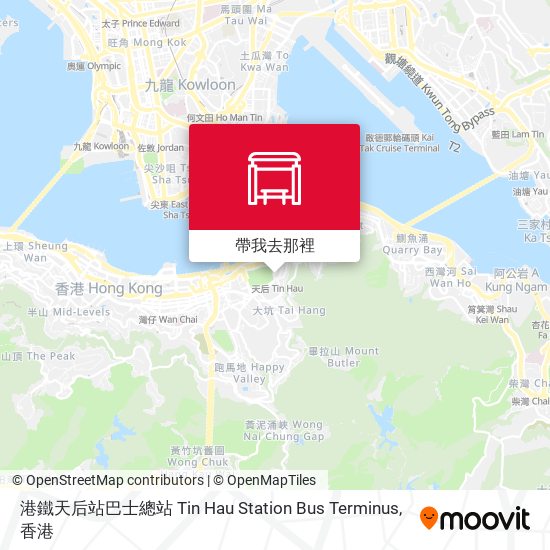 港鐵天后站巴士總站 Tin Hau Station Bus Terminus地圖