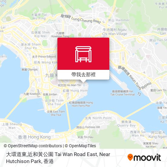 大環道東,近和黃公園 Tai Wan Road East, Near Hutchison Park地圖