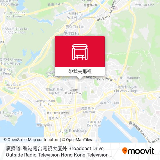 廣播道, 香港電台電視大廈外 Broadcast Drive, Outside Radio Television Hong Kong Television House地圖
