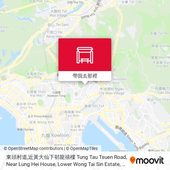 東頭村道,近黃大仙下邨龍禧樓 Tung Tau Tsuen Road, Near Lung Hei House, Lower Wong Tai Sin Estate地圖