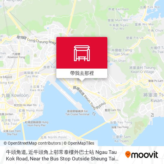 牛頭角道, 近⽜頭⾓上邨常泰樓外巴⼠站 Ngau Tau Kok Road, Near the Bus Stop Outside Sheung Tai House, Upper Ngau Tau Kok Estate地圖