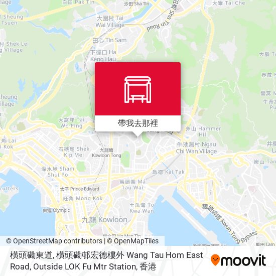 橫頭磡東道, 橫頭磡邨宏德樓外 Wang Tau Hom East Road, Outside LOK Fu Mtr Station地圖