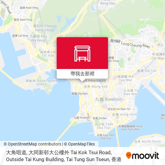 大角咀道, 大同新邨大公樓外	 Tai Kok Tsui Road, Outside Tai Kung Building, Tai Tung Sun Tseun地圖