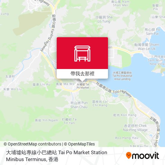 大埔墟站專線小巴總站 Tai Po Market Station Minibus Terminus地圖