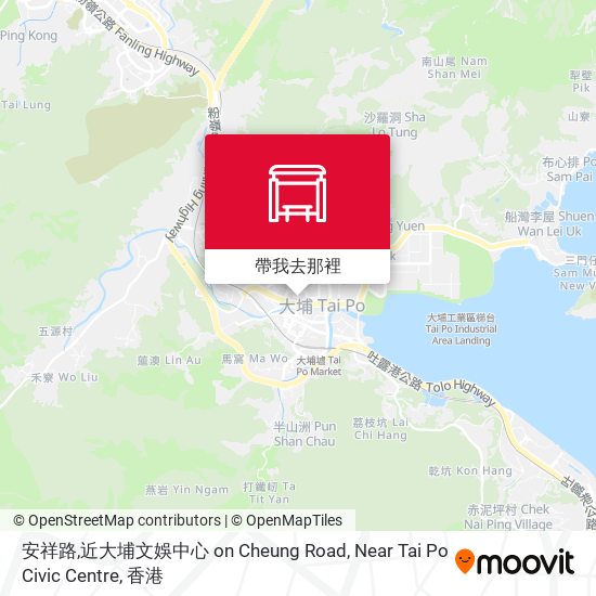 安祥路,近大埔文娛中心 on Cheung Road, Near Tai Po Civic Centre地圖