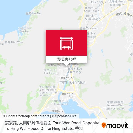 震寰路, 大興邨興偉樓對面 Tsun Wen Road, Opposite To Hing Wai House Of Tai Hing Estate地圖