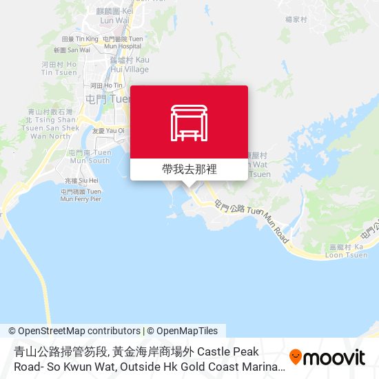 青山公路掃管笏段, 黃金海岸商場外 Castle Peak Road- So Kwun Wat, Outside Hk Gold Coast Marina Magic Shopping Mall地圖