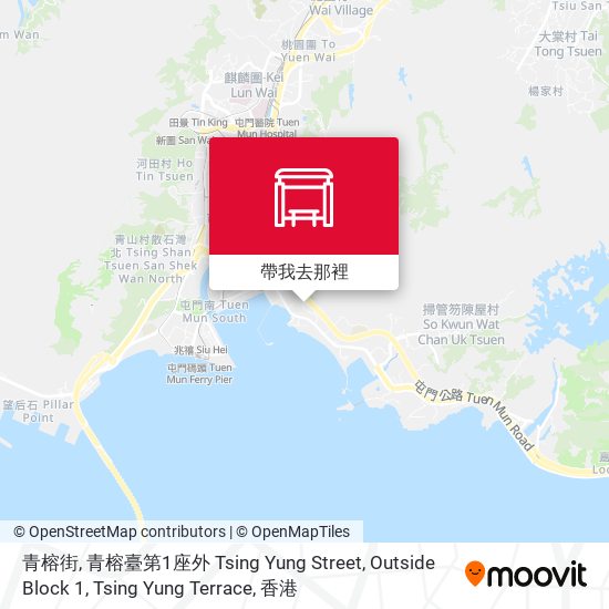 青榕街, 青榕臺第1座外 Tsing Yung Street, Outside Block 1, Tsing Yung Terrace地圖