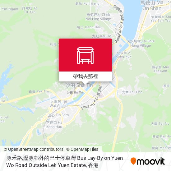 源禾路,瀝源邨外的巴士停車灣 Bus Lay-By on Yuen Wo Road Outside Lek Yuen Estate地圖