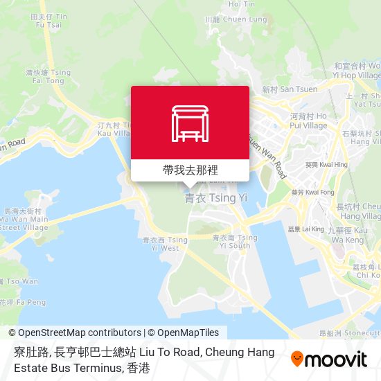 寮肚路, 長亨邨巴士總站 Liu To Road, Cheung Hang Estate Bus Terminus地圖