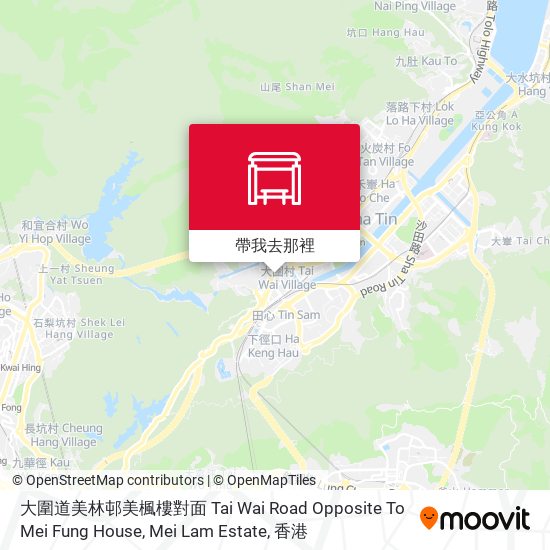 大圍道美林邨美楓樓對面 Tai Wai Road Opposite To Mei Fung House, Mei Lam Estate地圖