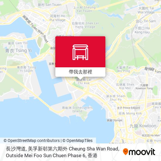 長沙灣道, 美孚新邨第六期外 Cheung Sha Wan Road, Outside Mei Foo Sun Chuen Phase 6地圖
