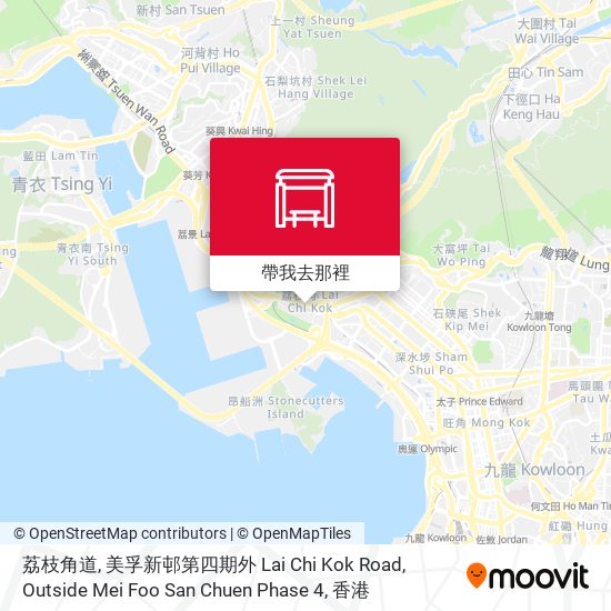 荔枝角道, 美孚新邨第四期外 Lai Chi Kok Road, Outside Mei Foo San Chuen Phase 4地圖