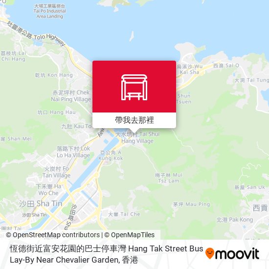恆德街近富安花園的巴士停車灣 Hang Tak Street Bus Lay-By Near Chevalier Garden地圖