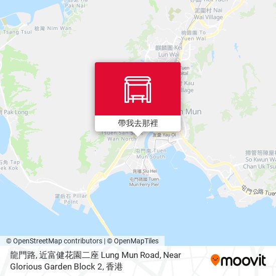 龍門路,　近　富健花園二座 Lung Mun Road, Near Glorious Garden Block 2地圖
