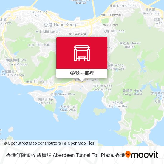 香港仔隧道收費廣場 Aberdeen Tunnel Toll Plaza地圖