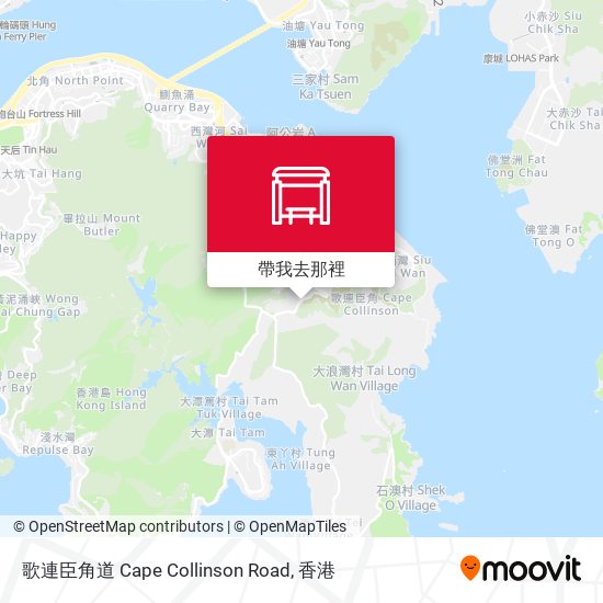 歌連臣角道 Cape Collinson Road地圖