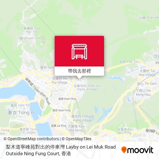 梨木道寧峰苑對出的停車灣 Layby on Lei Muk Road Outside Ning Fung Court地圖