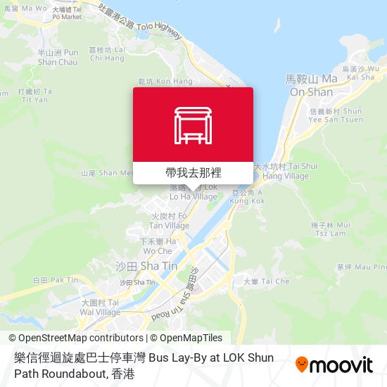 樂信徑迴旋處巴士停車灣 Bus Lay-By at LOK Shun Path Roundabout地圖