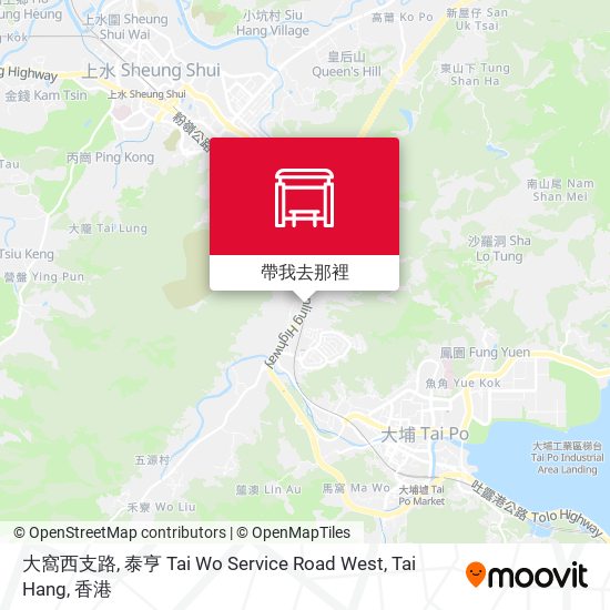 大窩西支路, 泰亨 Tai Wo Service Road West, Tai Hang地圖