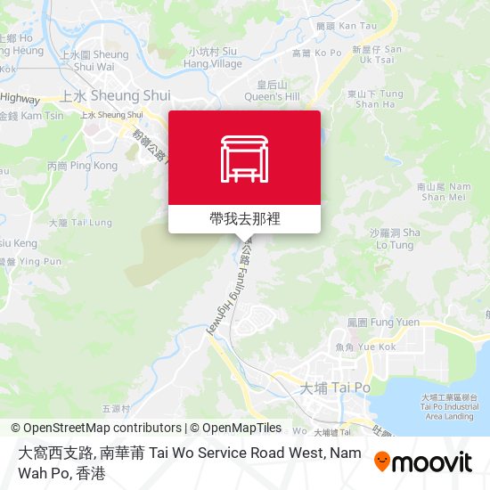 大窩西支路, 南華莆 Tai Wo Service Road West, Nam Wah Po地圖