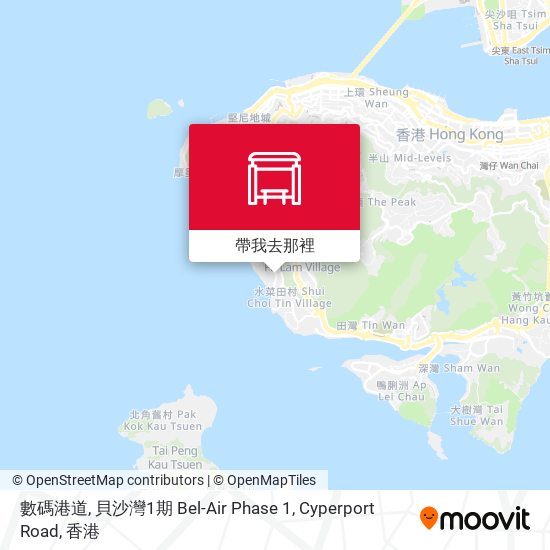 數碼港道, 貝沙灣1期 Bel-Air Phase 1, Cyperport Road地圖