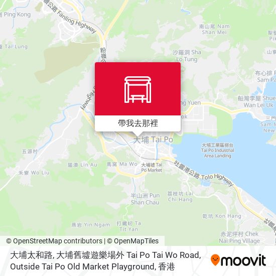 大埔太和路, 大埔舊墟遊樂場外 Tai Po Tai Wo Road, Outside Tai Po Old Market Playground地圖