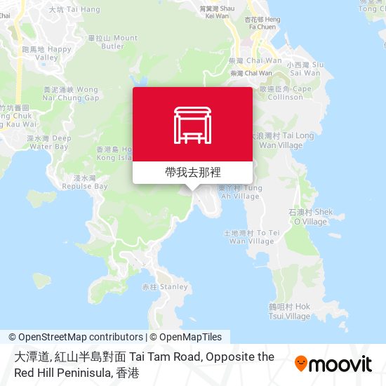 大潭道, 紅山半島對面 Tai Tam Road, Opposite the Red Hill Peninisula地圖