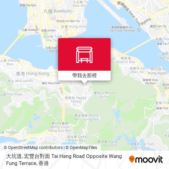 大坑道, 宏豐台對面 Tai Hang Road Opposite Wang Fung Terrace地圖