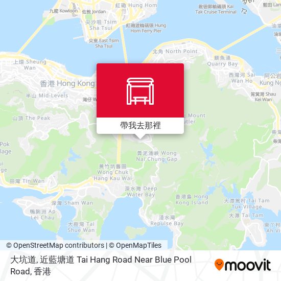 大坑道, 近藍塘道 Tai Hang Road Near Blue Pool Road地圖