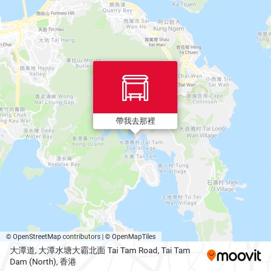 大潭道, 大潭水塘大霸北面 Tai Tam Road, Tai Tam Dam (North)地圖