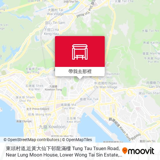 東頭村道,近黃大仙下邨龍滿樓 Tung Tau Tsuen Road, Near Lung Moon House, Lower Wong Tai Sin Estate地圖