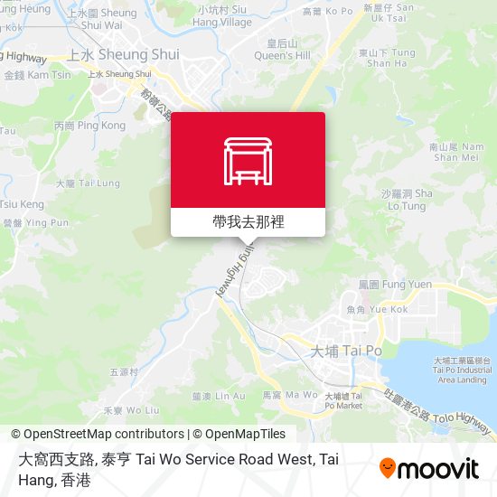 大窩西支路, 泰亨 Tai Wo Service Road West, Tai Hang地圖